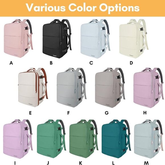 Backpack for Women, College Backpack with Laptop Compartment & Shoe Pouch, 35l T - Picture 4 of 9